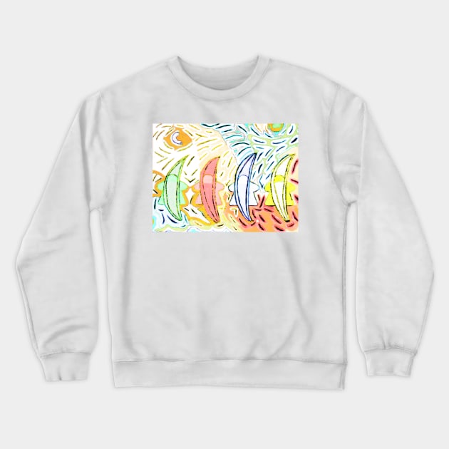 Starry Nights Over MeepNana Festival (Flipped 4) Crewneck Sweatshirt by Zenanigans